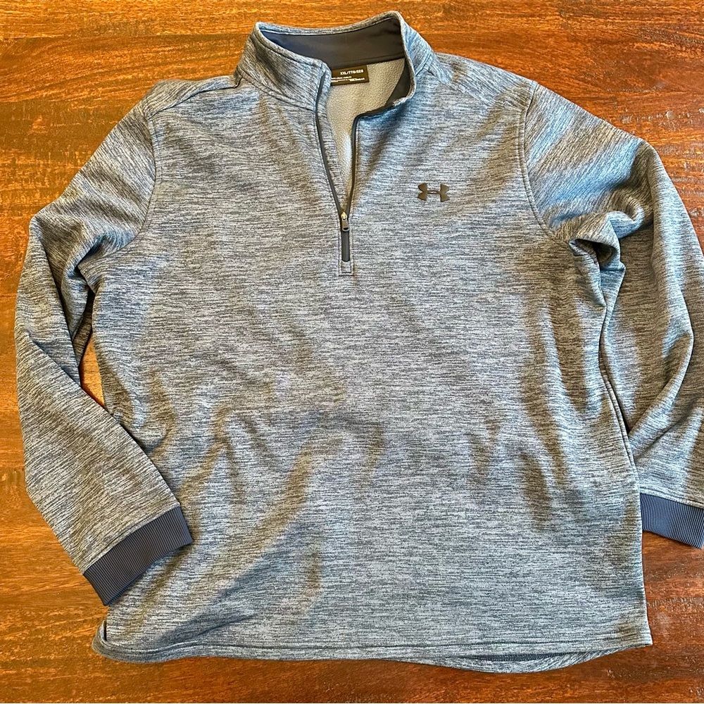 Under Armour Heathered Blue Quarter-Zip Pullover